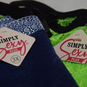 NWT Simply Sexy Lace Underwear, 2 pair, Size 3X
